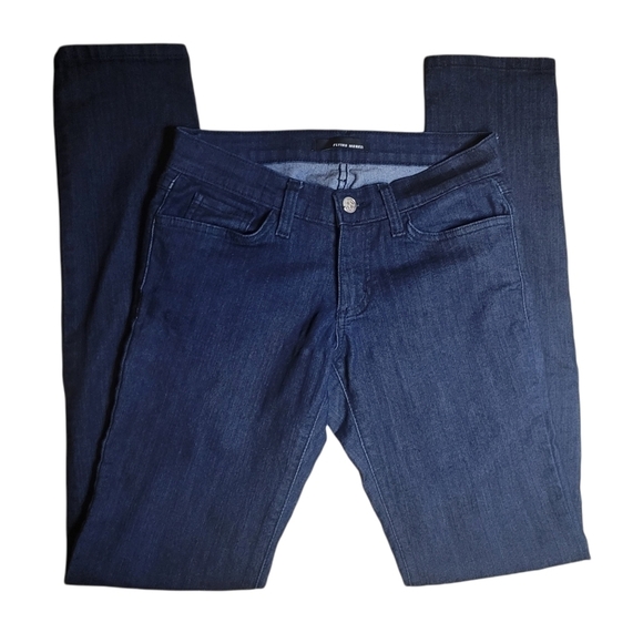 Flying Monkey Mid Rise Dark Wash Stretchy Skinny Jeans - Picture 4 of 12